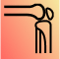 Symbol eines Kniegelenks, das das MRT-Analysemodul für das Knie und angrenzende Bereiche symbolisiert.